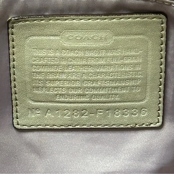 Coach Laura Signature Taupe Leather Tote Shoulder Bag Travel Casual Everyday Bag - Picture 6 of 16